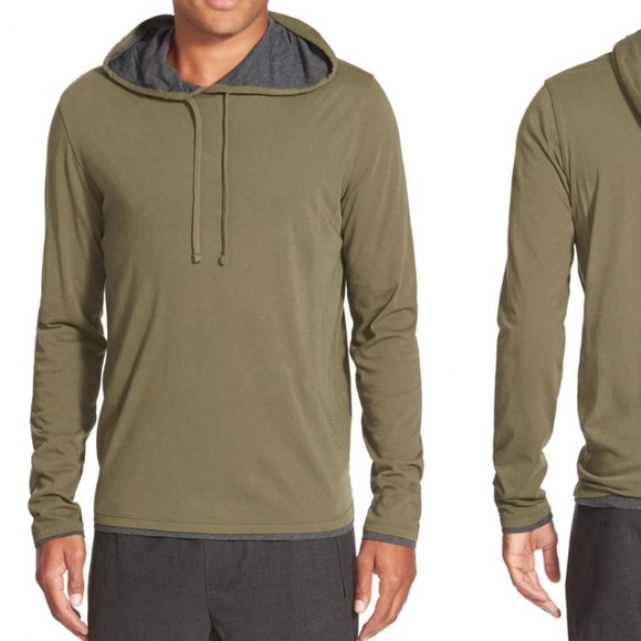 vince double layer hoodie